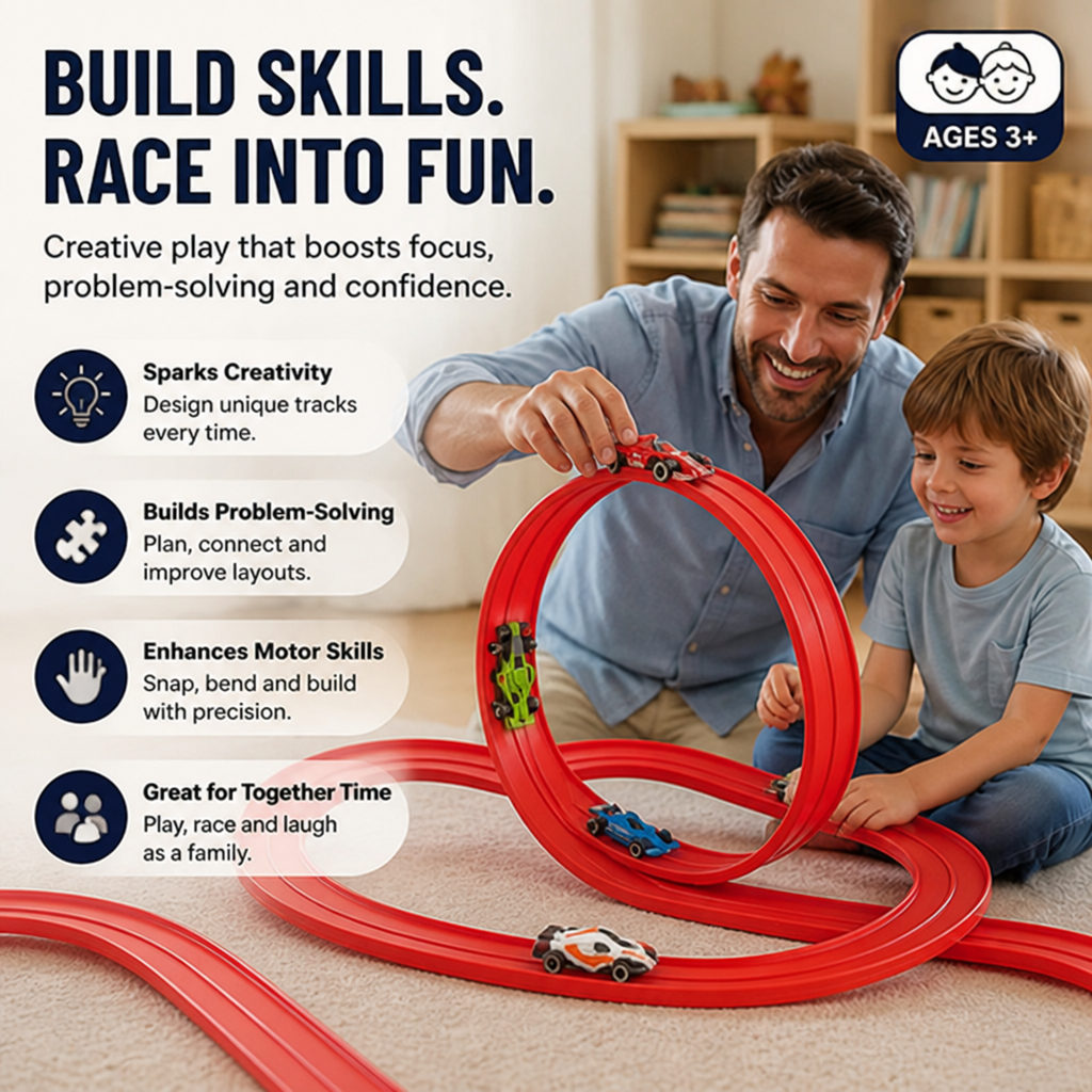 TurboTrack Blaze™ — Ignite Endless Imagination and Thrilling Family Fun