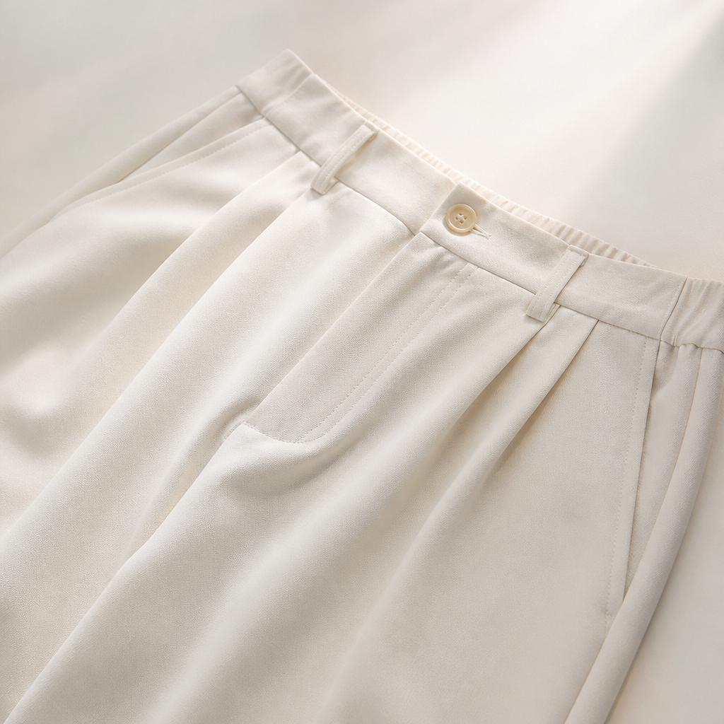 Marcello™ – High-Waisted Pleated Tailored Trousers with Relaxed Straight Leg