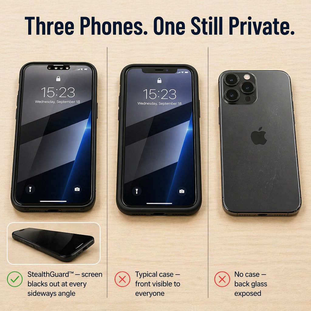 StealthGuard™ Privacy Armor — Block Screen Peepers and Guard Both Sides in Seconds