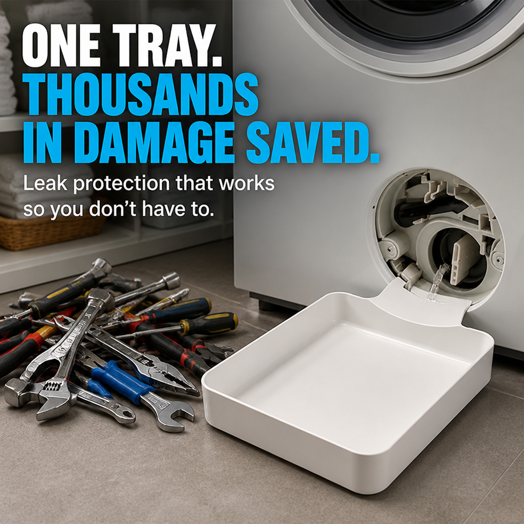 LeakGuard™ Washer Shield — Keep Your Floors Dry and Your Mind Worry-Free Every Laundry Day