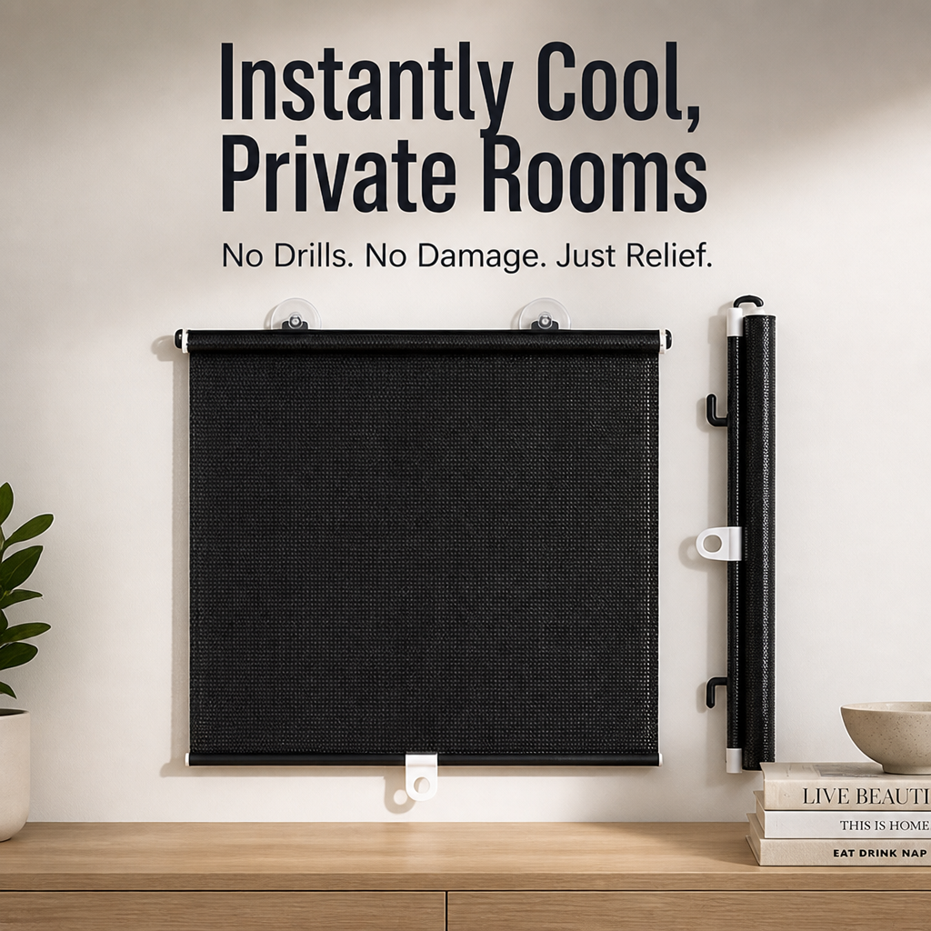 ShadeStream™ — Instantly Cool, Private Rooms Without a Single Drill