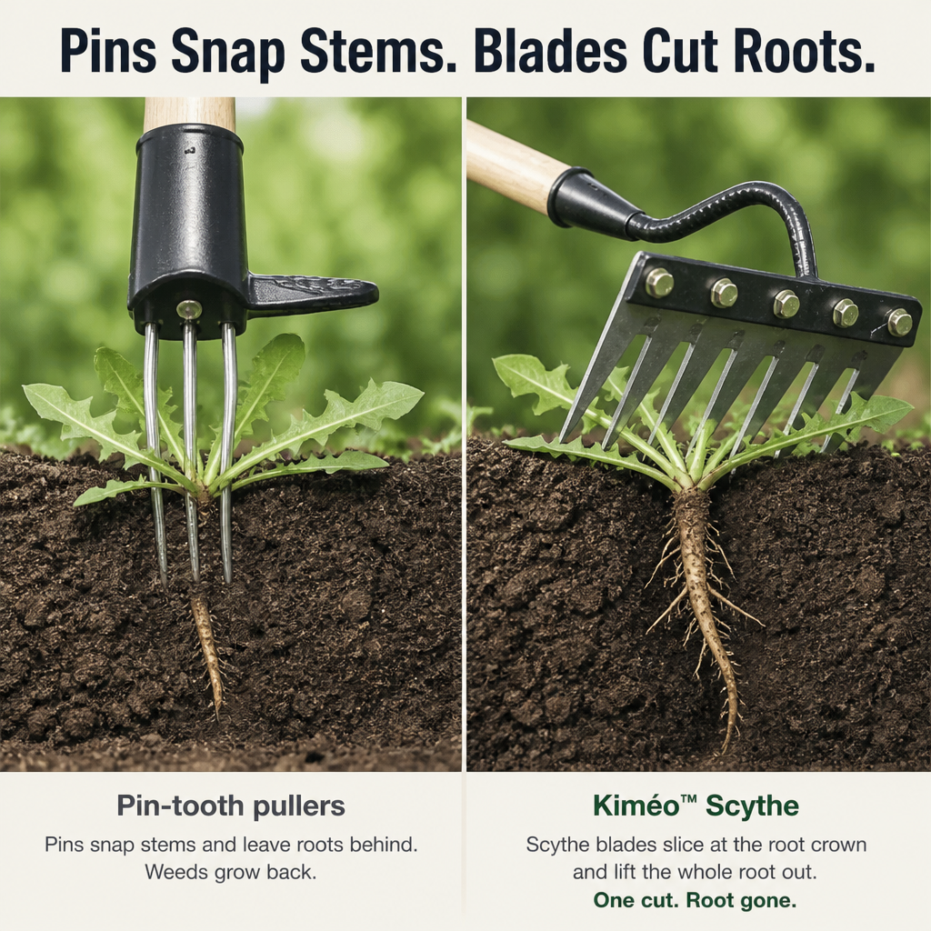 Kiméo™ — Yank Out Stubborn Weeds Roots-and-All in One Pull | Free Gloves & 60-Day Trial