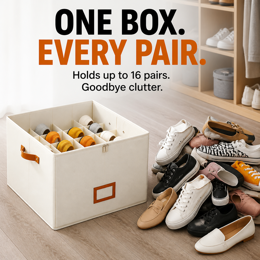 SlipNest™ Fabric Shoe Organizer — Transform Clutter into Calm and Find Every Pair Instantly