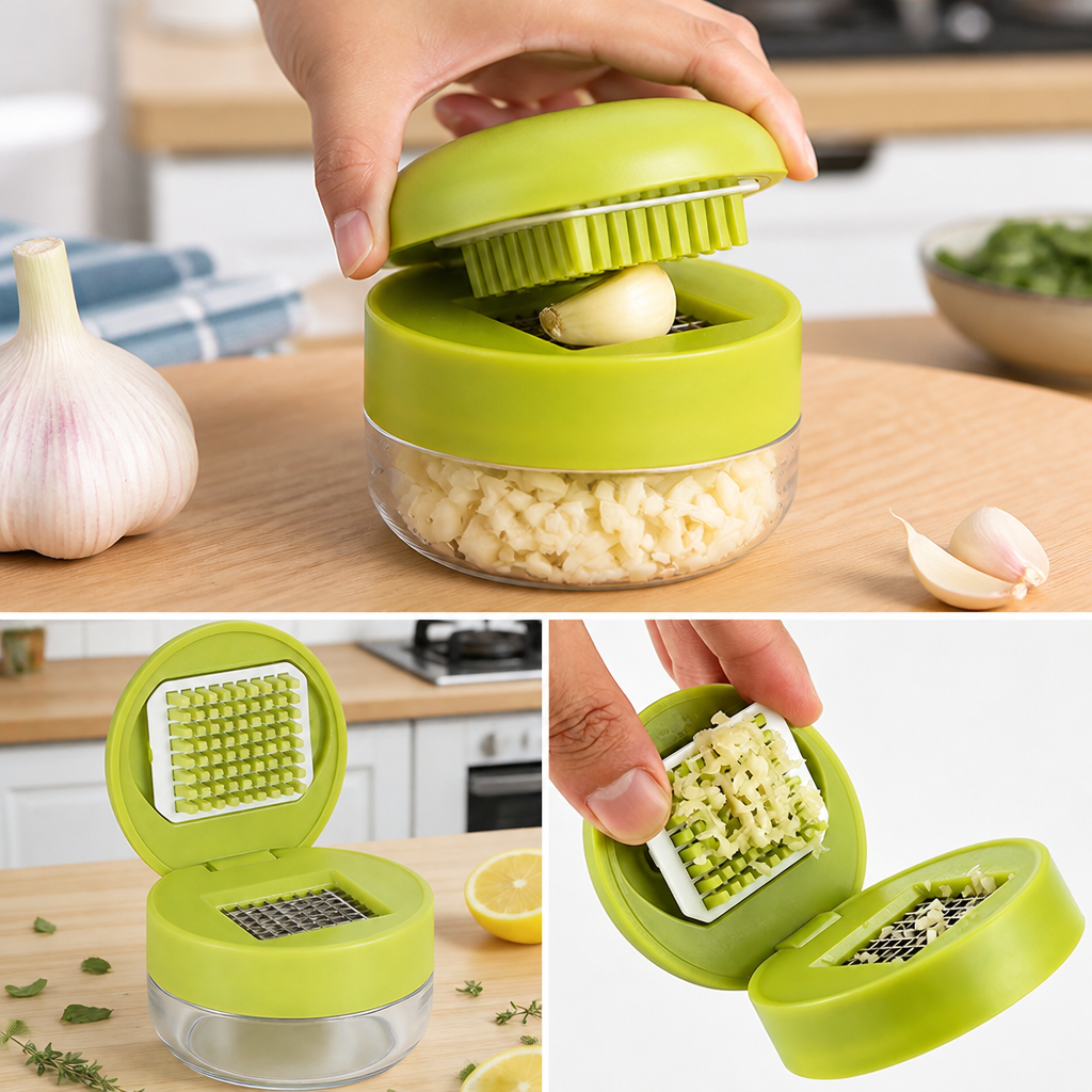 SwiftSlice™ — Crush Garlic Fast Without the Mess or Smell Every Time