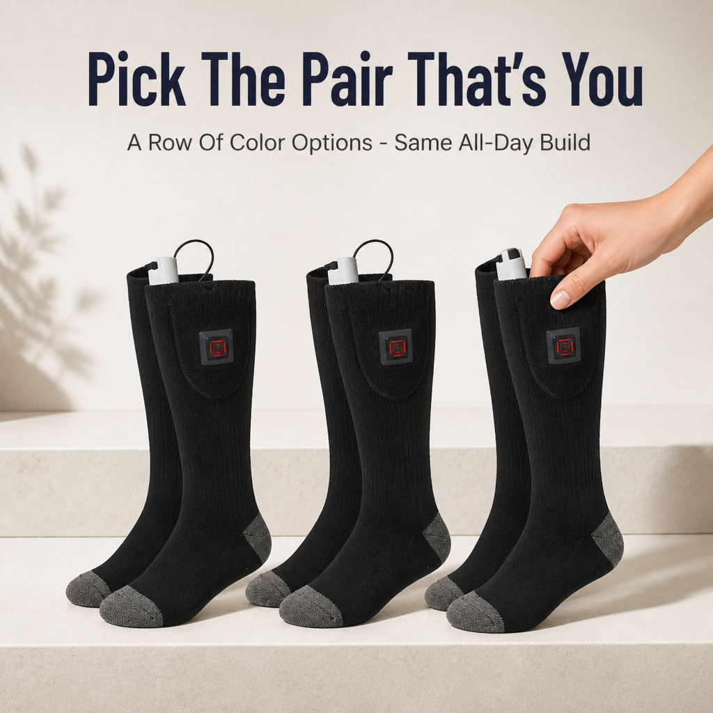 FrigiWarm™ Heated Socks — Crush Cold Toes and Unlock All-Day Cozy Confidence