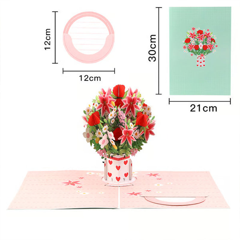 3D Pop-Up Card - Keep Love Alive with Stunning Floral Magic