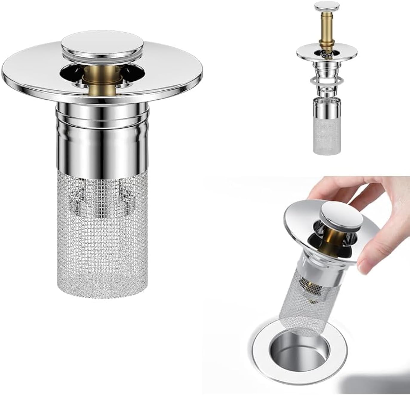 VitaFlow™ Stainless Steel Drain Strainer — Stop Clogs and Smells Instantly for Effortless, Fresh-Flowing Drains Every Day