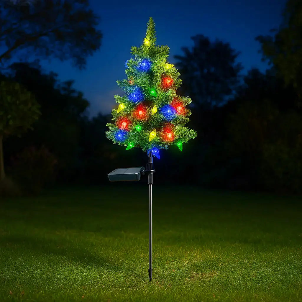 Weather-Resistant Solar Christmas Tree — Brilliantly Stunning for Snowy Winter Days