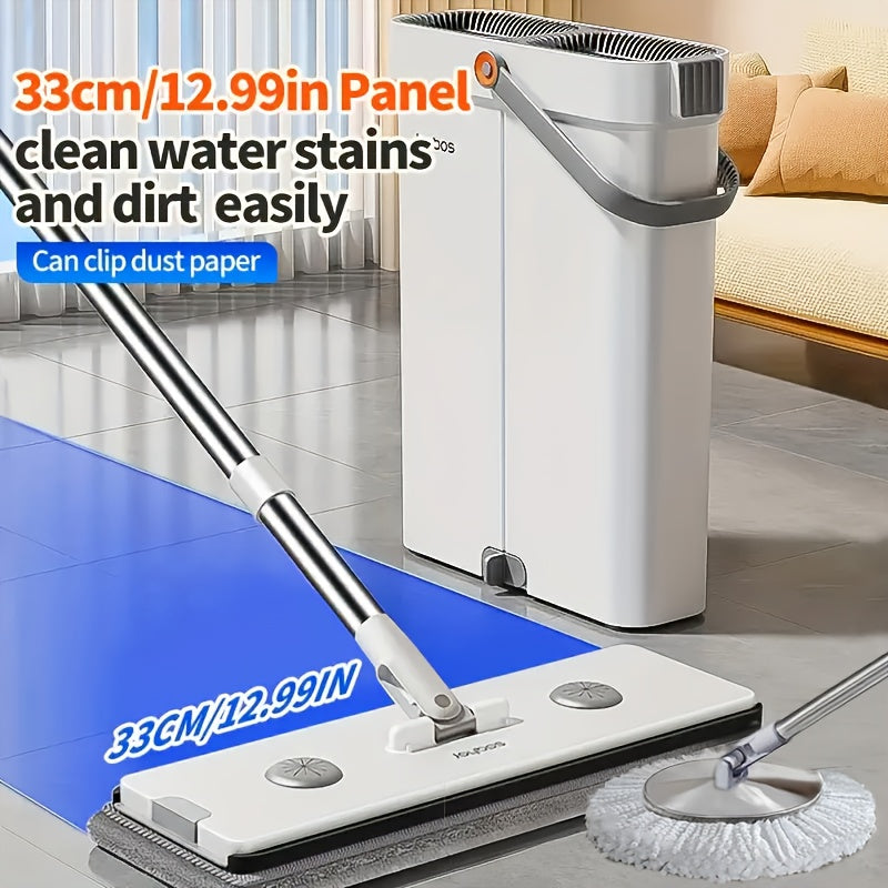 Mop Set with Bucket | Flat Mop in 33 cm or 40 cm Sizes