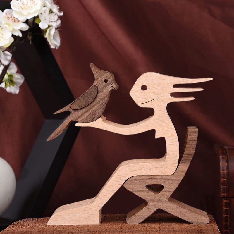 Handcrafted Wooden Sculpture for Animal Lovers