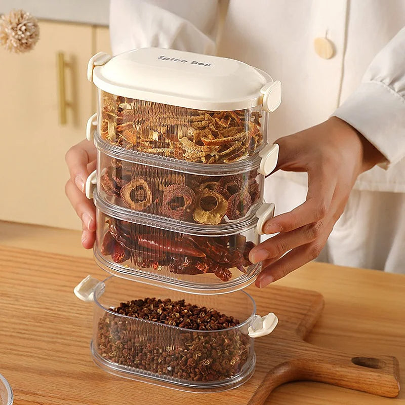 Spice Containers | Organize Faster Than Ever | Stackable, Airtight, Clear | SpiceNest