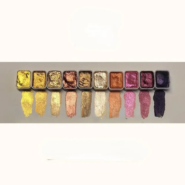 VibraLux™ Metallic Watercolors — Ignite Your Art with Blinding Sparkle and Hypnotic Shine