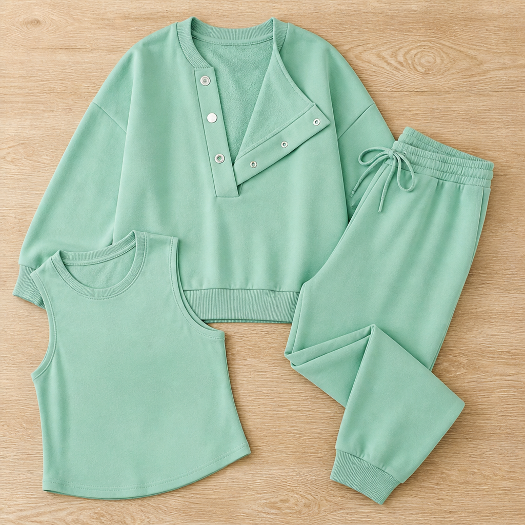 Versaform™ 3-Piece Sweatshirt Set — Slip Into Unmatched Comfort and Effortless Style All Day Long