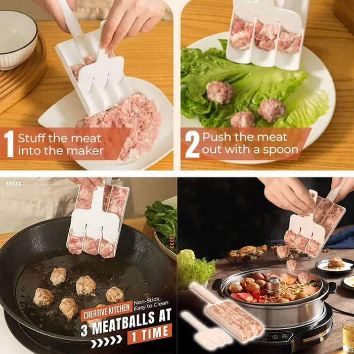 GlideSphere™ Triple Meatball Maker — Effortless Perfect Meatballs That Make Every Meal a Celebration