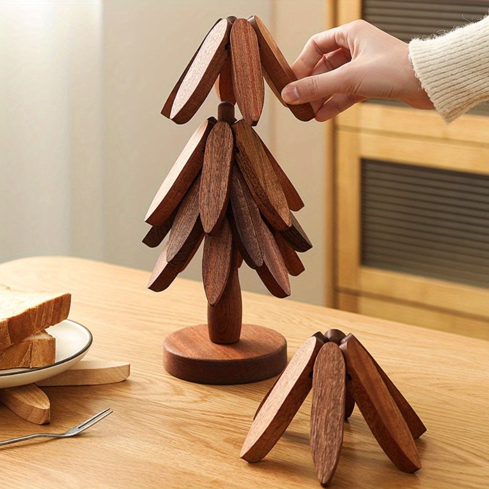 4-Piece Bamboo Coaster Set