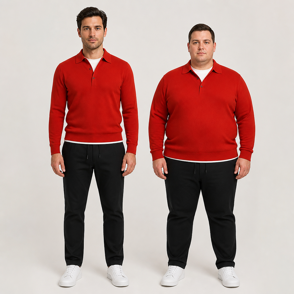 ValorWeave™ – Tailored Knit Polo with Spread Collar & Button Placket