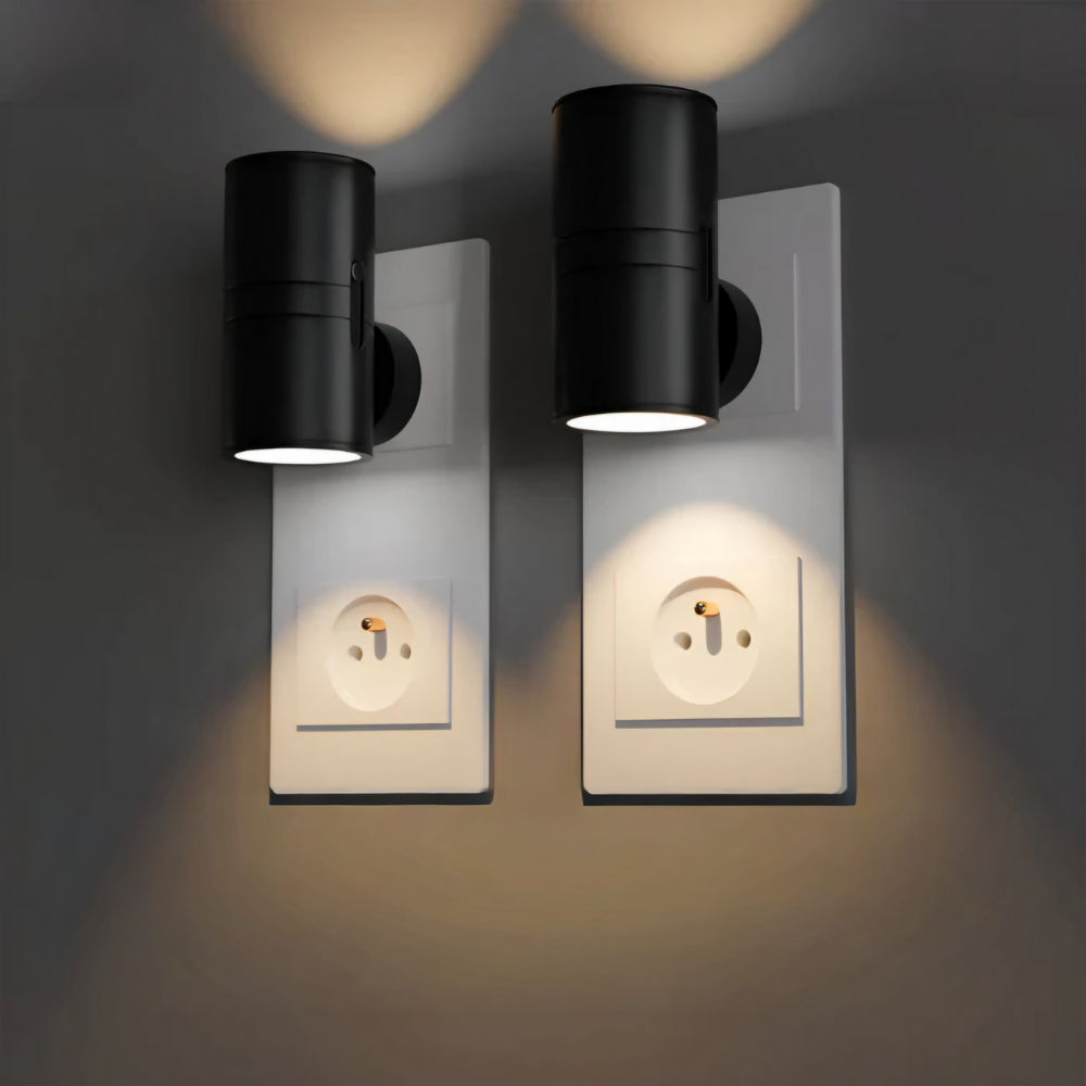Adjustable LED Night Lamp Plug-in with Rotary Dial – Soft White Glow