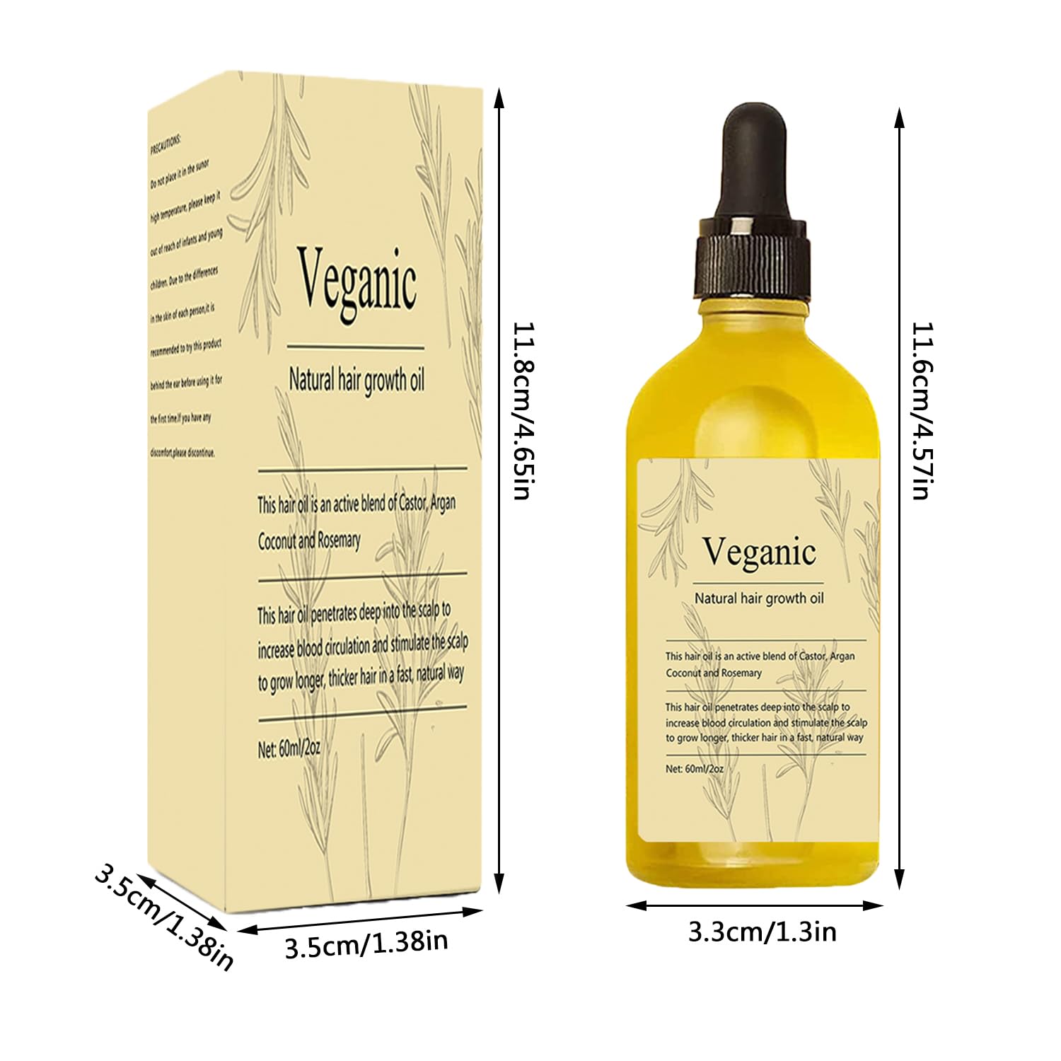 Buy 1 Get 1 FREE | Veganic™ - 100% Natural Vegan Hair Growth Oil