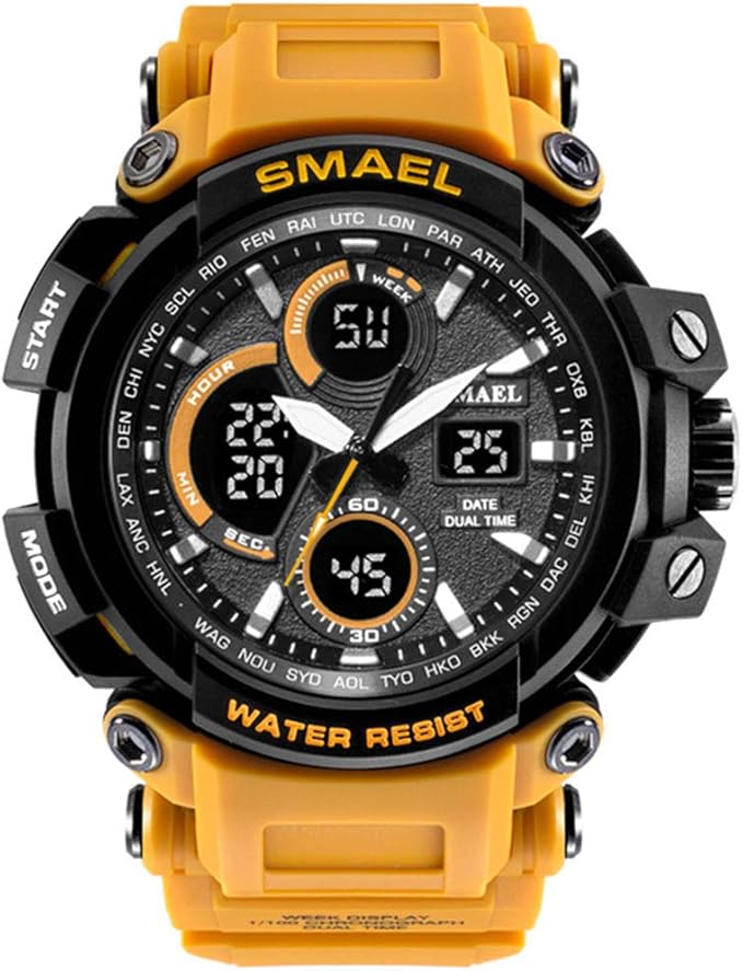 Camouflage Military Watch for Men - Digital and Analog Dual Time Display