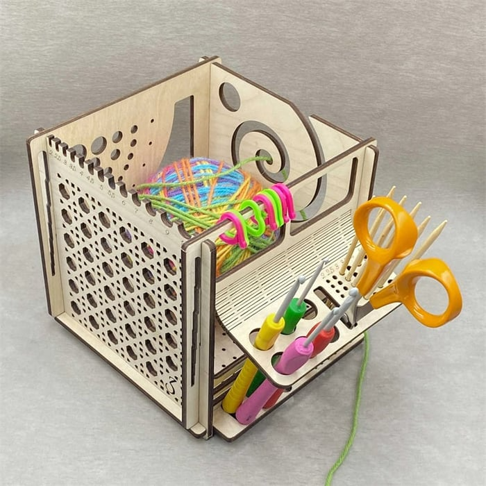 Tangle-Free Crafting Joy | Storage for Needles Scissors Supplies | Seamless Thread Movement Without Snags | KnitNest