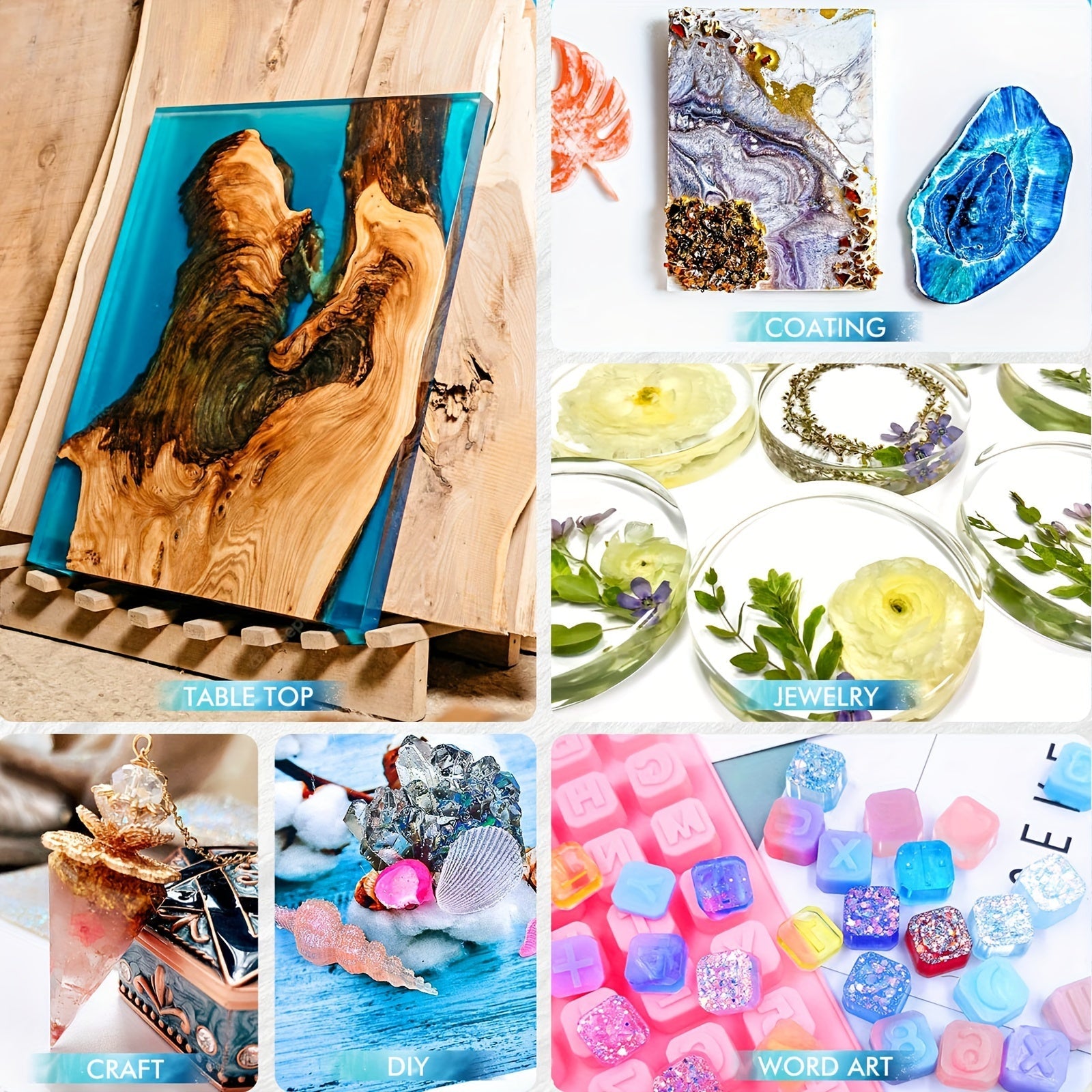 DIY Crystal Clear Epoxy Resin Kit 1:1