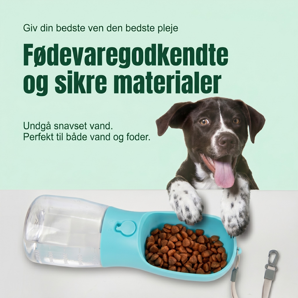 3-in-1 Dog Water Bottle with Food Container
