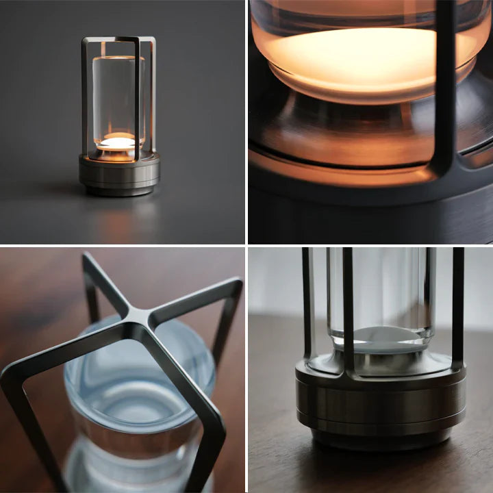 Lumiere Lantern Cordless Crystal Table Lamp