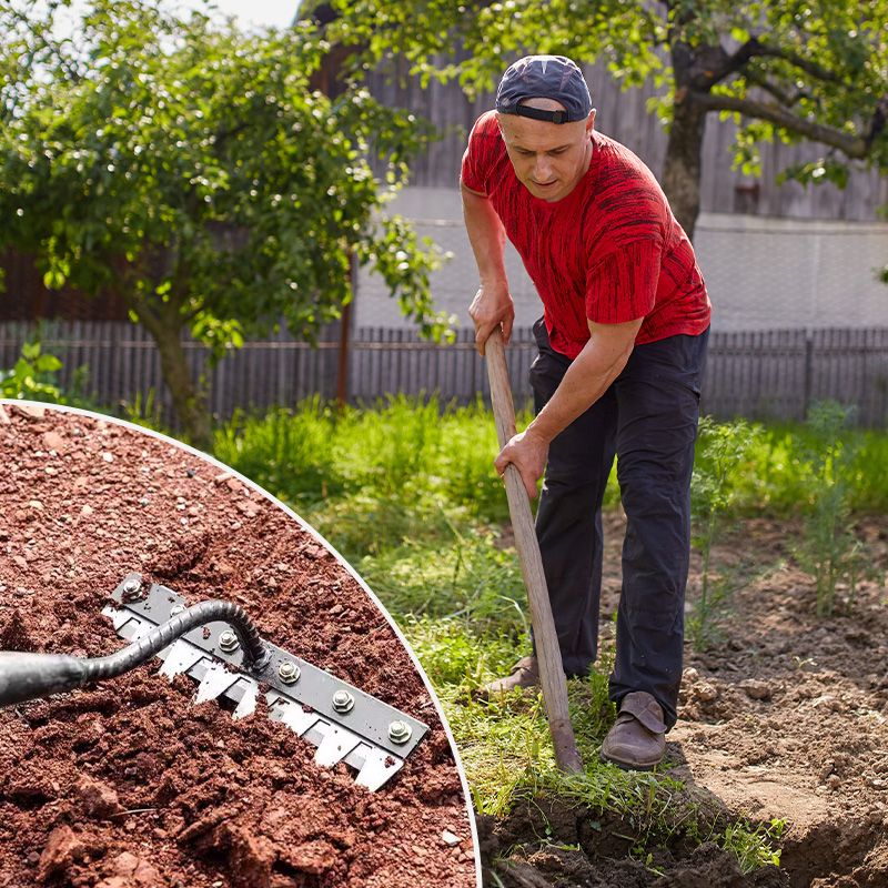 Carbon Steel Garden Weeding Rake