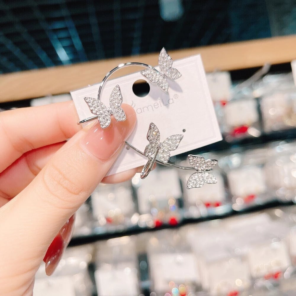 Buy One Get One Free | Zirconia Butterfly Earrings