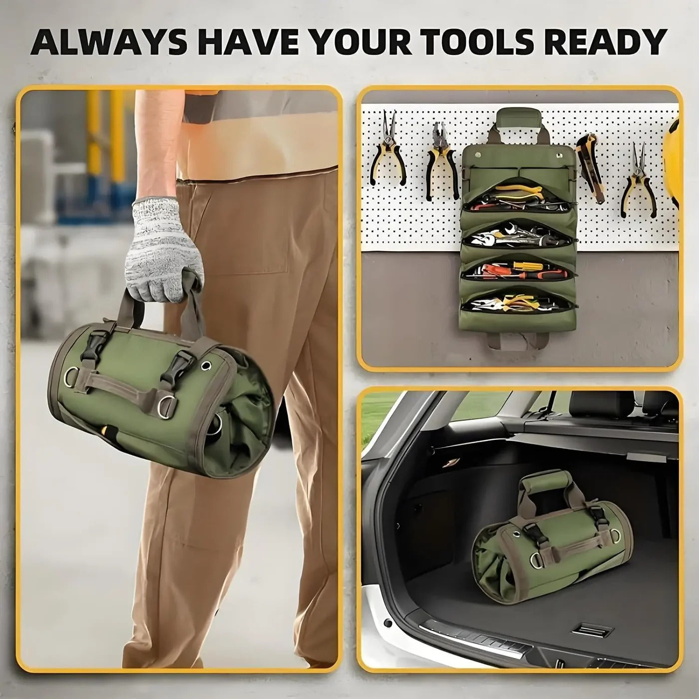Tool Organizer | Fast Tool Access | Roll-up and Neat | ToolRig