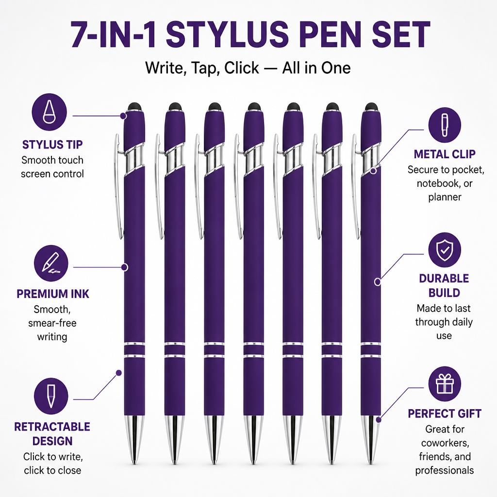 CheekyClick™ Stylus Pen Set — Turn Every Task Into a Smooth, Smile-Powered Win
