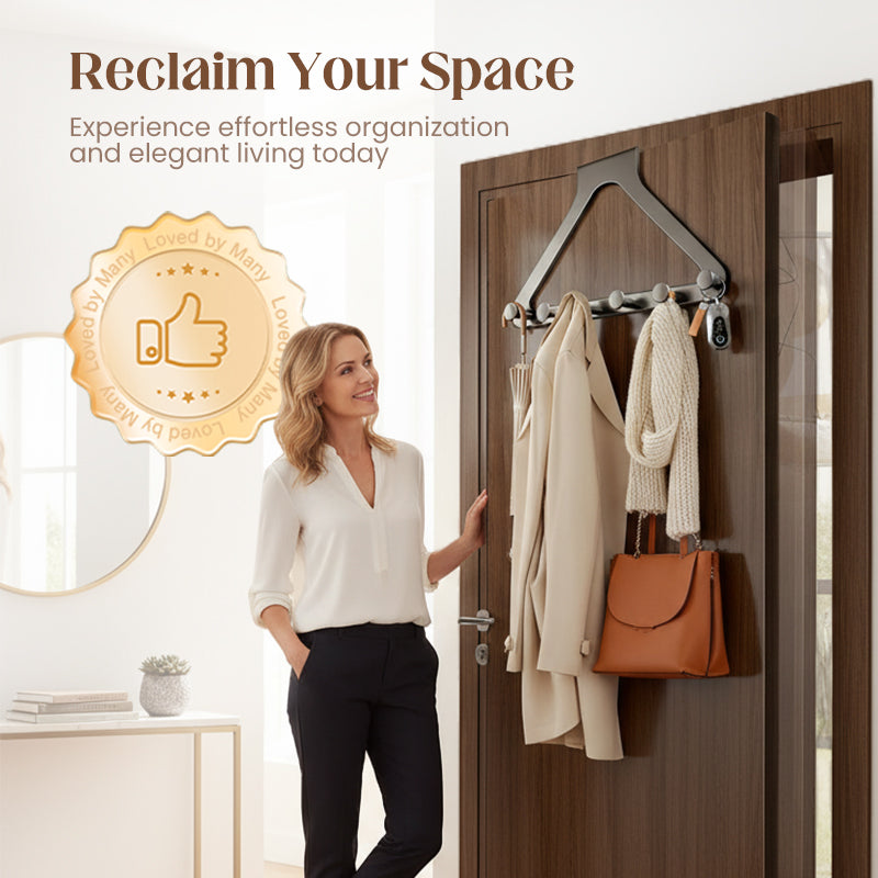 Door Hook Rack for Extra Space and Organization – No Drilling Required