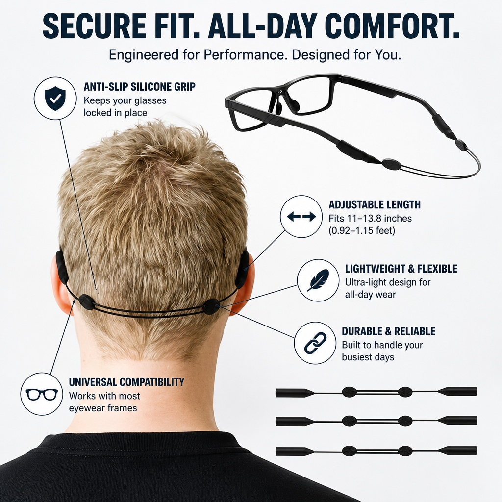 LockStrap™ — Experience Glasses Grip So Secure You’ll Forget They’re There