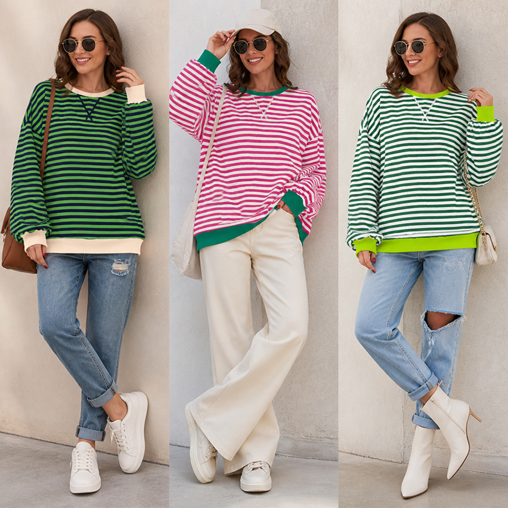 LuminaSoft™ Casual Long Sleeve Striped Shirt — Wrap Yourself in All-Day Softness and Timeless Style
