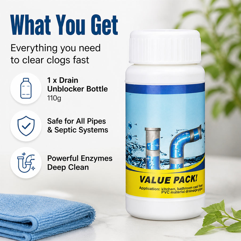 Drain Unblocker™ — Blast Away Clogs Fast and Breathe Fresh Again