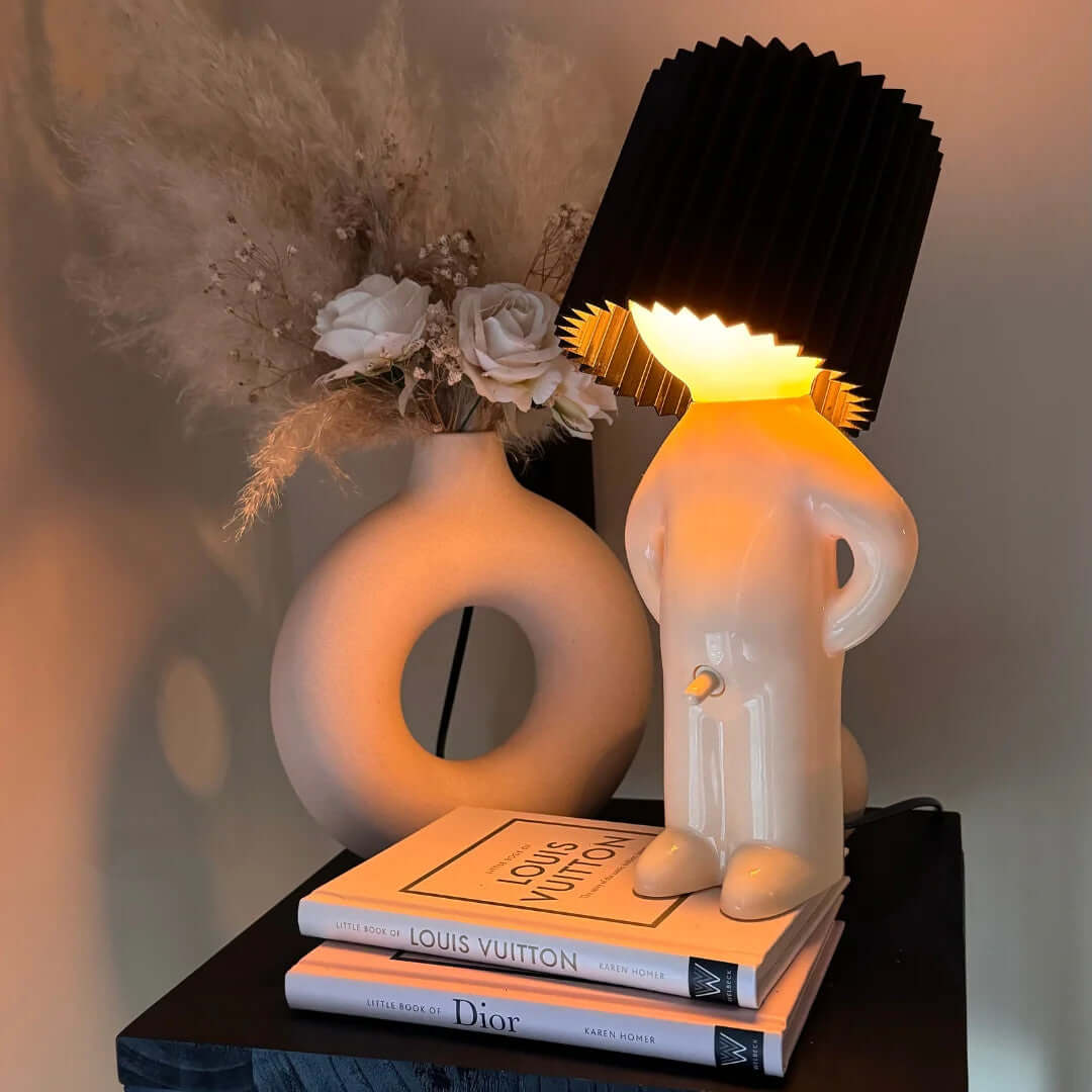 29 cm Ribbed Shade LED Table Lamp