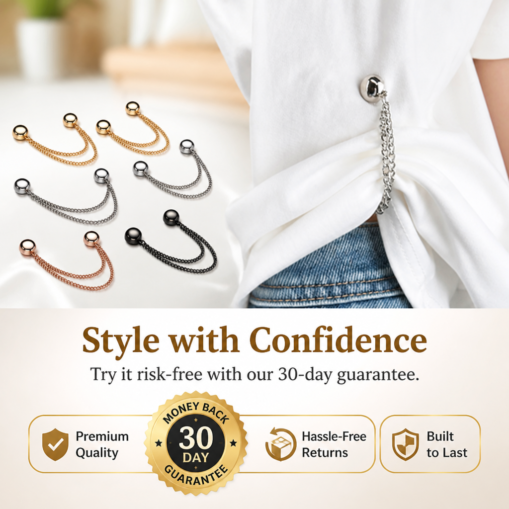 VeroLuxe™ Magnetic Clothing Clips — Instantly Transform Your Fit with Effortless, Damage-Free Style