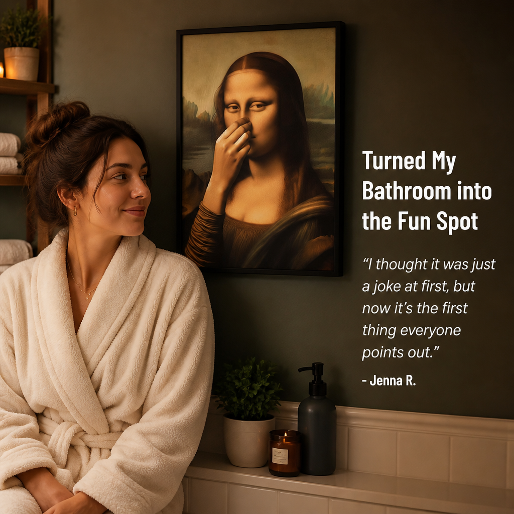QuirkMuse™ — Turn Your Bathroom into a Bold Stage of Laughter and Style