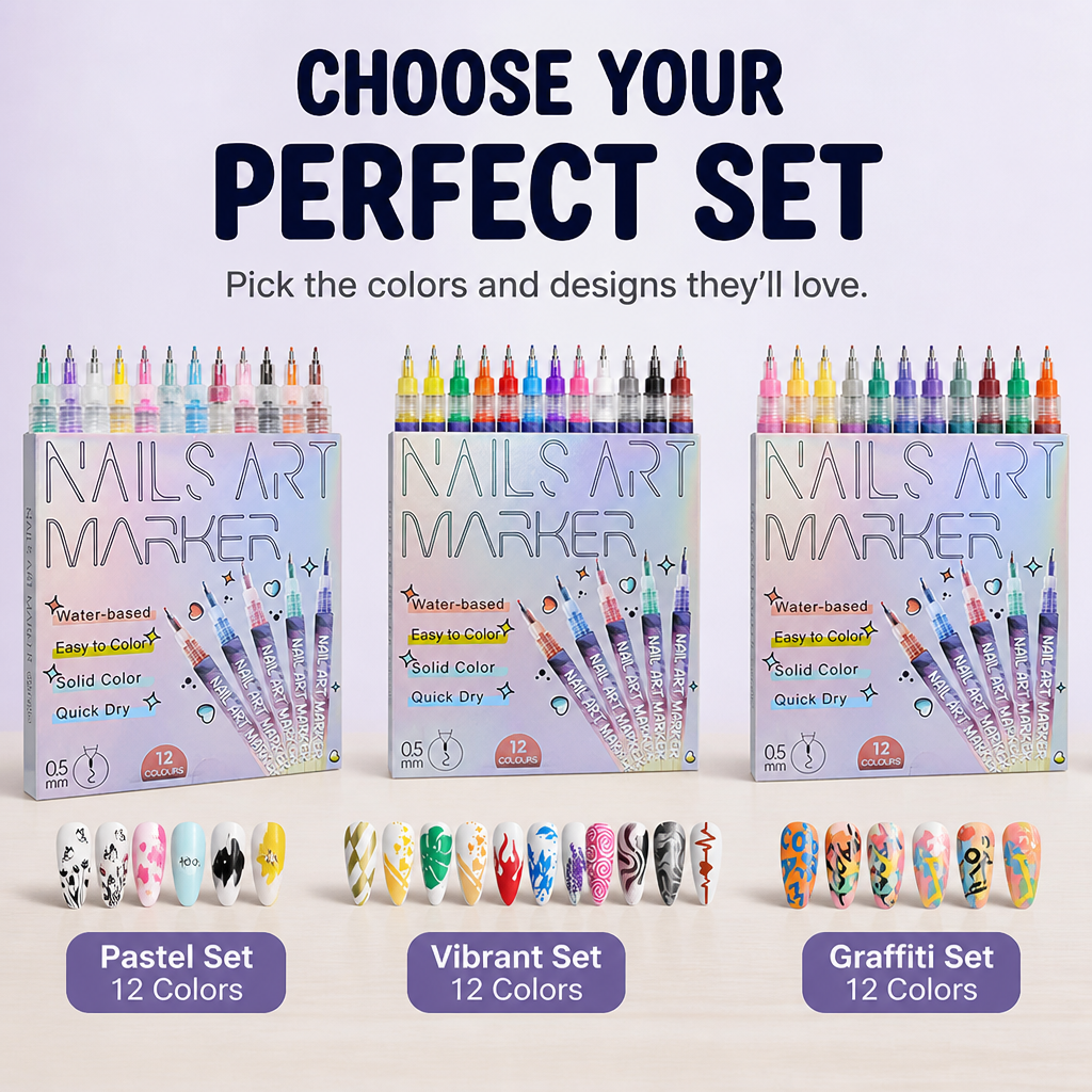 ColorSplash™ Nail Art Pen Set — Ignite Your Child’s Creativity with Instant, Mess-Free Fun