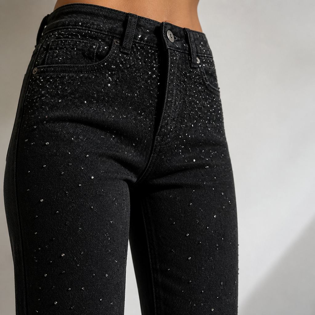 VivaShine™ Straight Jeans — Shine Bright and Own Every Glance with Effortless Glamour