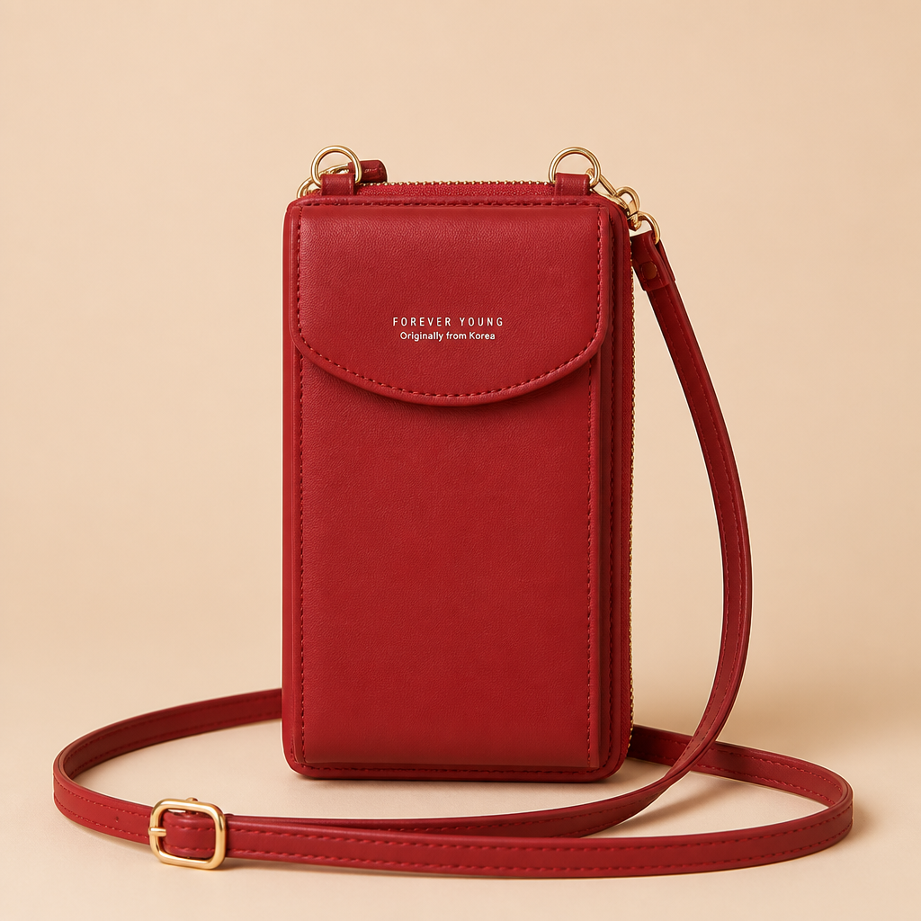 AeroStride™ – Slim Crossbody Phone Bag with Built-In Card Wallet