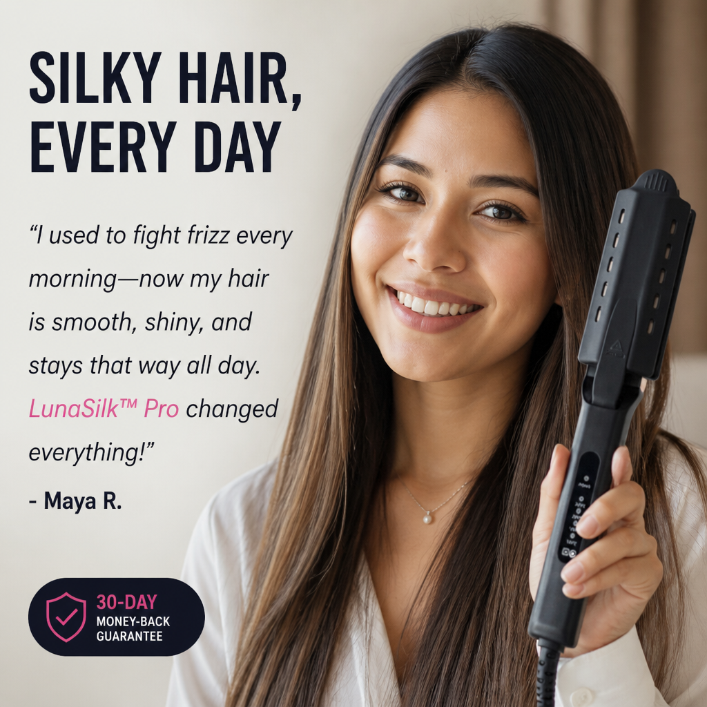 LunaSilk™ Pro — Steam Your Frizz Smooth and Make It Stay Past Lunch