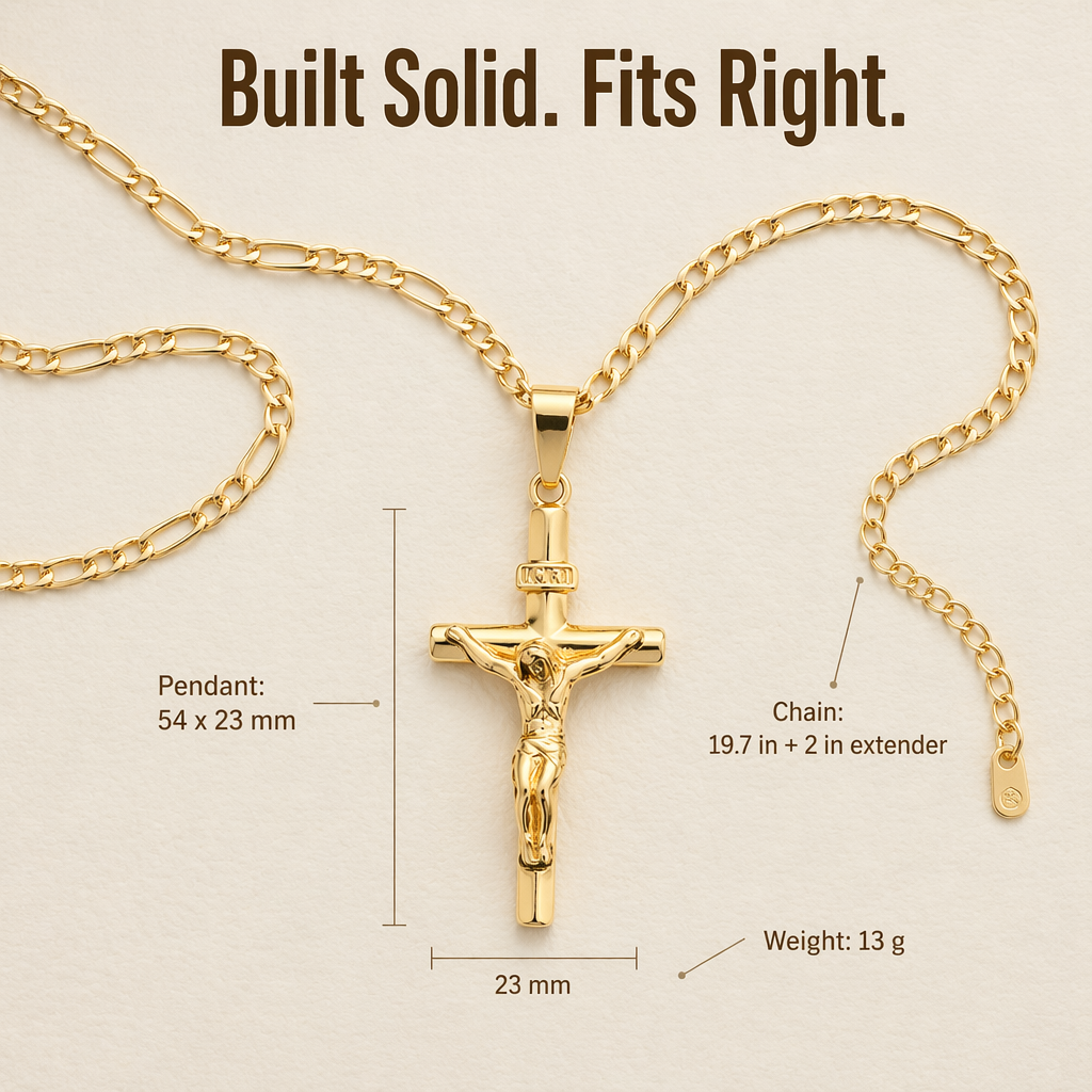 SolaraFaith™ — Wear a Crucifix That Won't Tarnish, Snap, or Turn Your Neck Green