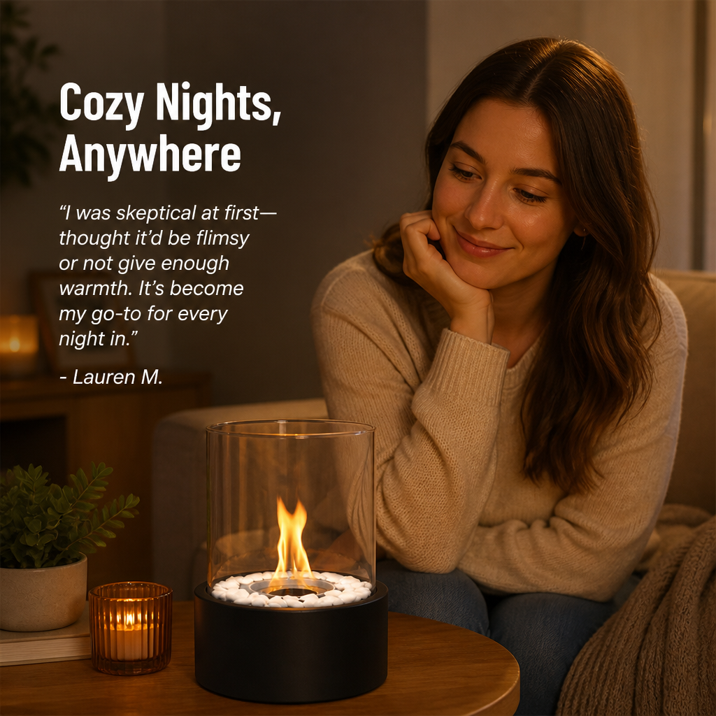EmberMist™ — Unleash Cozy, Smokeless Warmth Anywhere You Go