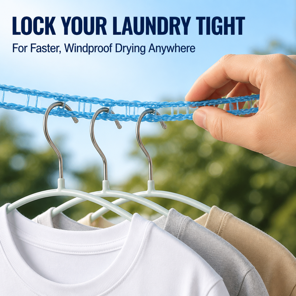 VeroDrift™ — Lock Your Laundry Tight for Faster, Windproof Drying Anywhere