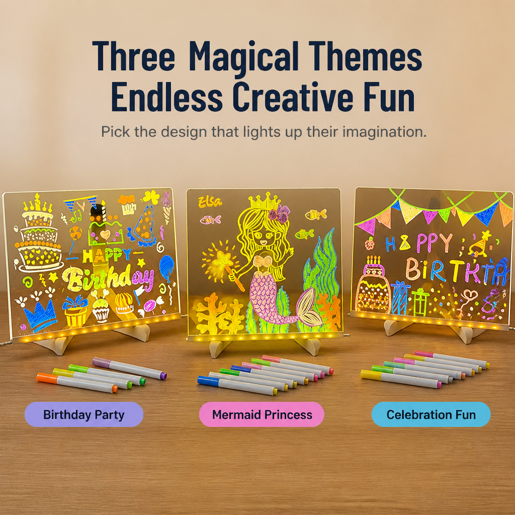 LumiSketch™ — Ignite Your Child’s Imagination with Mess-Free, Glowing Creativity