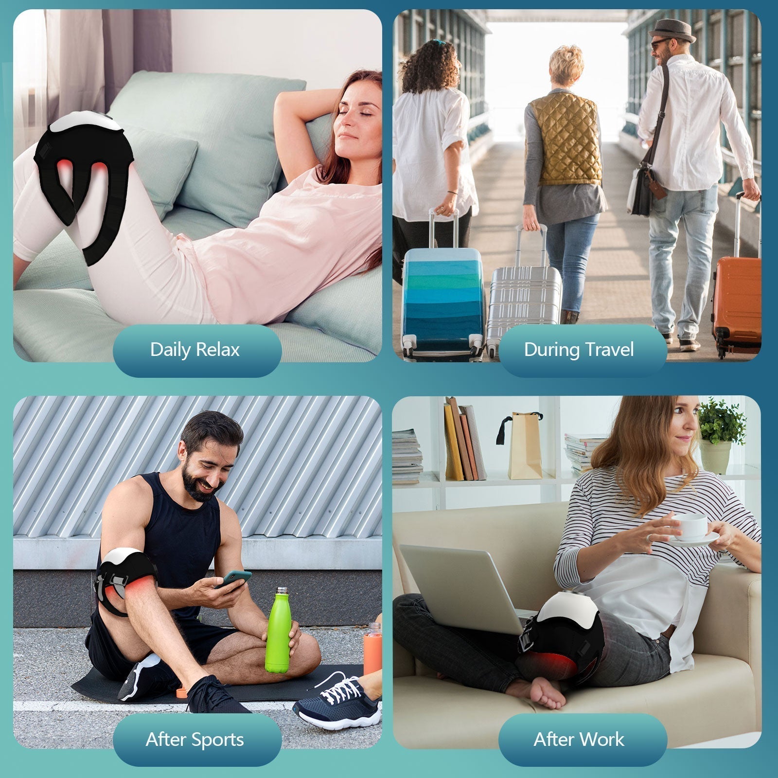 4-in-1 Knee Massager for Osteoarthritis Treatment at Home