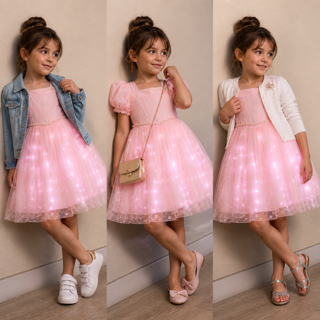 LuminaTwirl™ Dream Dress — Watch Her Sparkle and Shine with Every Magical Spin