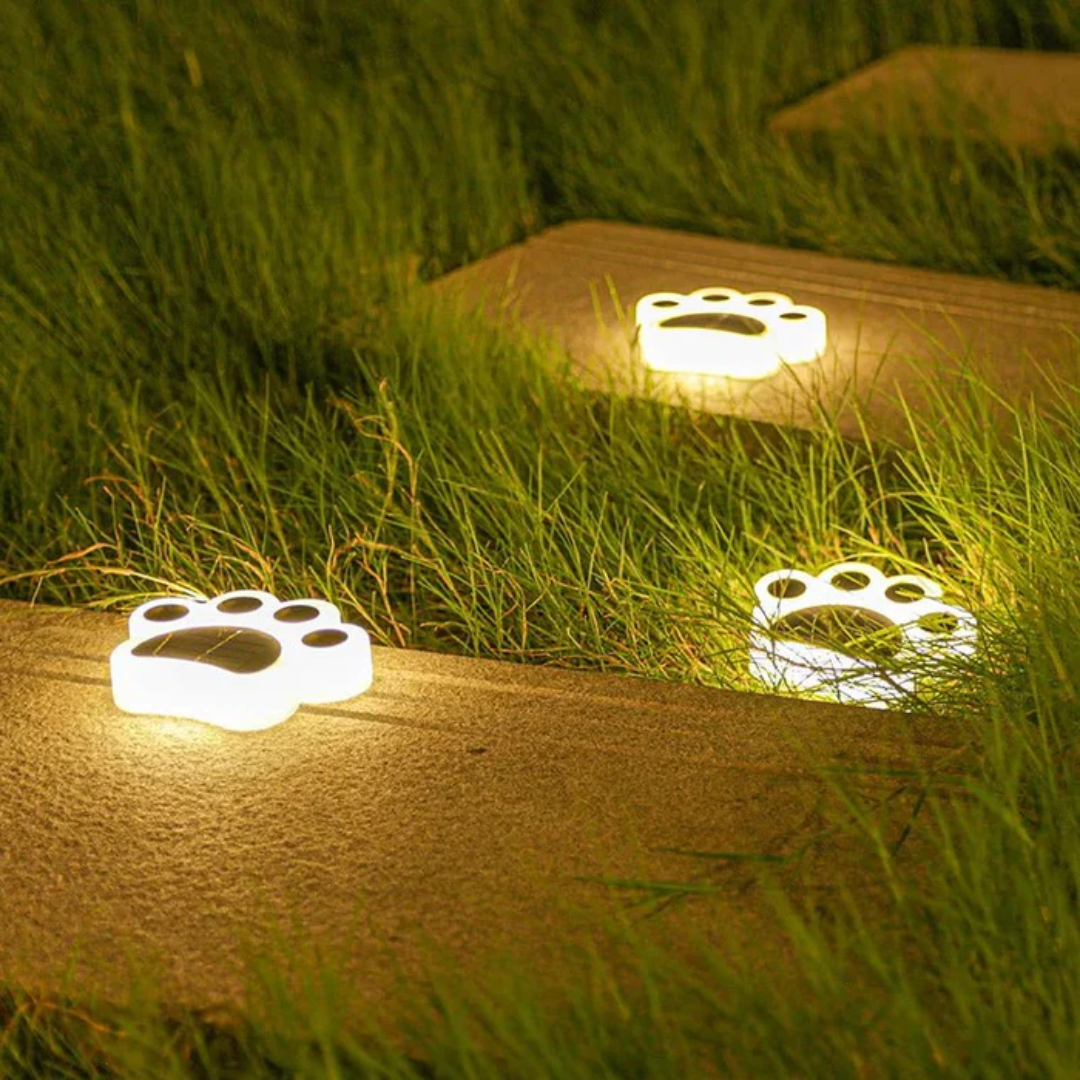 Solar Garden Light with Self-Charging Panel for Pets