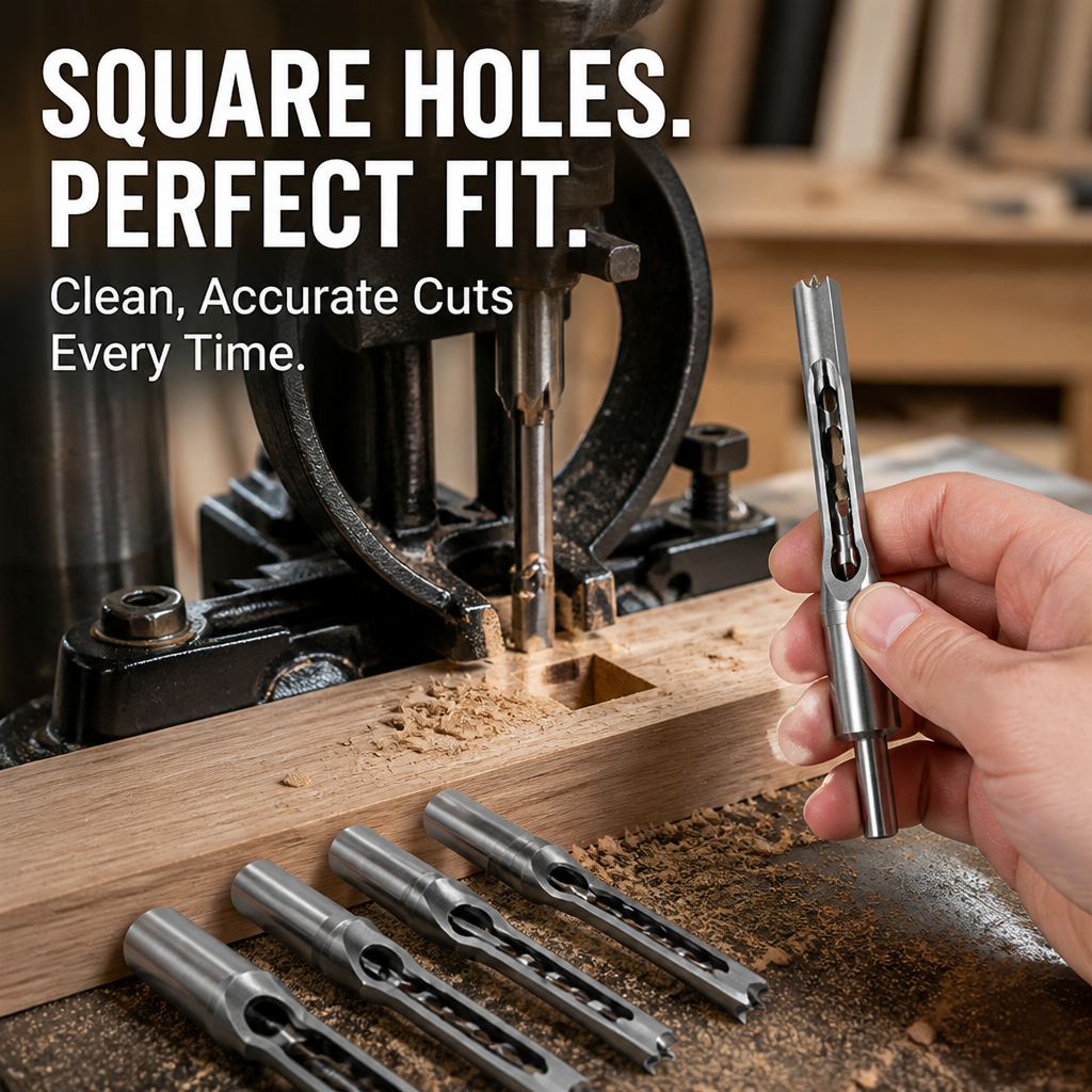 VeroEdge™ Square Hole Drill Bits — Effortless Precision for Flawless, Proud Craftsmanship